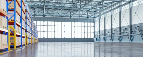 A large warehouse space